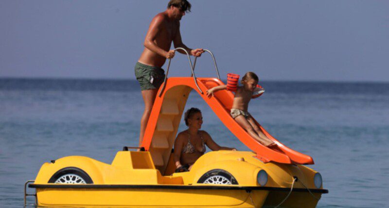 Pedal Boat With Slide Slider Image 2 Water Action Chania Platanias